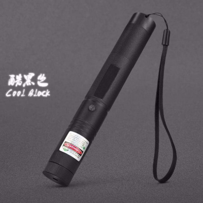 远射激光手电售楼沙盘笔绿光镭射充电激光灯红外线射笔驾校教学笔 外观黑二电一充 8个精美图案礼盒
