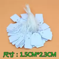 首饰挂绳标签500个一包 首饰价签 价格牌 标价签牌 吊牌手写 价签 空白1款挂绳价签约500个