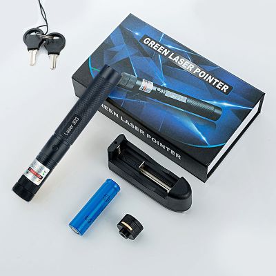 激光手电镭射灯绿光满天星教鞭远射教练教学红外线售楼部沙盘笔灯 绿光+(八个图案)一电一充彩盒装