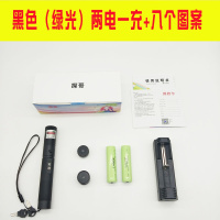 激光手电镭射灯绿光满天星教鞭笔远射教学售楼部沙盘红外线指示笔 加强款(绿光)两电一充+八图案