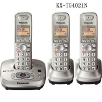 无绳电话机子母机办公家用固定座机单机双机一拖一多拖子机 4021有答录版三机