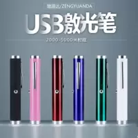 短款usb充电激光手电远射绿光色售楼沙盘射笔红外线镭射灯大功率 （红光）黑色外观