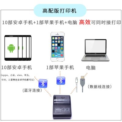 磅单随意打自定义编辑过榜单地磅单补录称重单便携小票蓝牙打印机 高配版(10安卓1苹果)送4卷纸