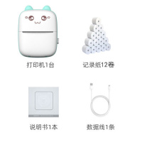 错题打印机学生便携式高中迷你小型学霸家用无线学习口袋蓝牙 天空蓝 打印机+12卷纸+5卷不干胶