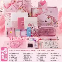 文具套装学习用品初中生中学生学礼包高中网红礼盒简约少女心 独角兽礼盒款套装
