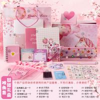 网红少女心小学生女孩文具套装中学生礼盒网红文具学习用品大礼包 独角兽礼盒基础款(送礼更体面)送l