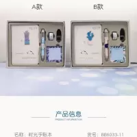创意礼品可爱少女文具用品学生笔记手帐本套装记事本礼盒生日 时光手账本香氛记事本随机1本