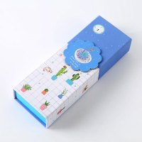 日韩简约大容量变形文具铅笔盒带镜创意笔筒男女中小学生笔袋清新 302-森之语-A