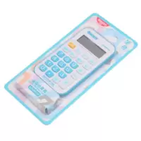 便携型迷你可爱计算器学生太阳能迷你可爱型计算机 98169带绳款(蓝色)