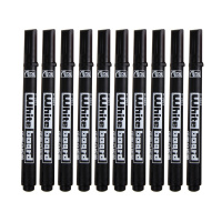 白板笔0603儿童安全无毒可擦办公迷你细水性小白板笔黑蓝红 黑色10支