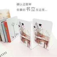 买一对送一对送同款书立金属学生书立架铁书架学生书夹古风置书架 青春不散场(一对) 送一对小白猫