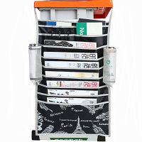 多功能课桌神器学生书挂袋书桌挂袋高中书本收纳袋书立挂架挂书袋 黑色巴黎塔