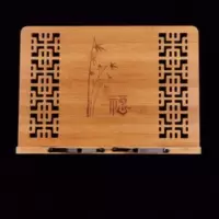 学生看书架临帖读书架书立神器阅读架多功能竹书本字帖架ipad支架 复古大号福气节节高39*28