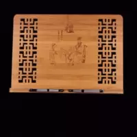 学生看书架临帖读书架书立神器阅读架多功能竹书本字帖架ipad支架 复古礼仪大号39*28
