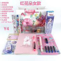 小学生初中生学习用品文具套装3-6年级文具生日奖品礼品回礼 Y4花朵女款