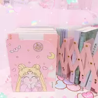 可爱美少女铁艺可伸缩书立书架学生桌面整理架书夹靠书折叠收纳 胖胖少女书立
