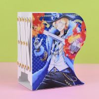 海贼王乔巴书立架铁质靠档可伸缩书靠书夹书架金属文件框挡板加厚 大号-+萨博