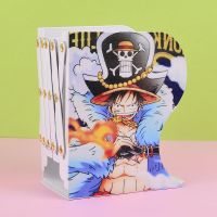 海贼王乔巴书立架铁质靠档可伸缩书靠书夹书架金属文件框挡板加厚 大号-路飞