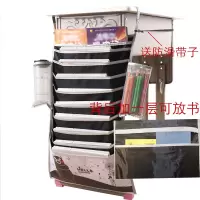 学生课桌神器挂书袋大容量加厚款书本收纳袋书挂袋多功能书立挂架 黑色熊(背后可放书款)