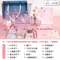 文具套装礼盒韩国少女心学习用品粉色大礼包初中高中学生文具 少女心版-星空樱花礼袋版