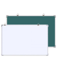 磁性小白板教学办公家用支架挂式小黑绿板儿童写字板涂鸦画板看板 双面白绿送礼包 60*90cm