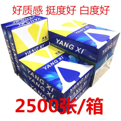 海龙复印纸打印a4纸70克a4白纸80g办公用纸手稿纸2500张整箱 [推荐]洋溪京慧70克1箱2500张