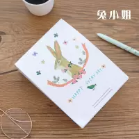 一日一作便签本可爱小本子厚可撕记事便条纸无粘性加厚便利贴 兔小姐(无粘性每本375张)
