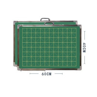 小黑板挂式田字格贴双面磁性家用教学练字粉笔家庭黑板儿童绿板 茶铝40*60米字格+赠品