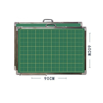 小黑板挂式田字格贴双面磁性家用教学练字粉笔家庭黑板儿童绿板 茶铝60*90田字格+赠品