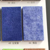 彩色幼儿园定制毛毡板墙贴作品展示板软木板照片墙墙板留言板墙毡 海蓝 80cm*120cm加背胶