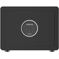 家有品保险箱 家用 防唛保险柜家用小型30cm指纹密码箱衣柜隐形入墙办公防盗全钢床头柜保管箱 密码款黑色