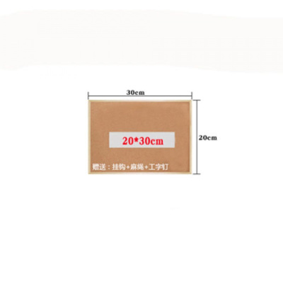 实木挂式软木板家用照片墙留言板图钉板便签板布告栏记事宣传板 20*30cm