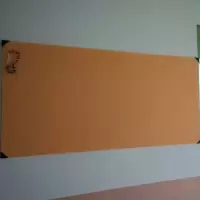 毛毡板墙贴展示板墙面幼儿园彩色自粘软木板照片墙主题墙公告栏板 姜黄色 80*120cm