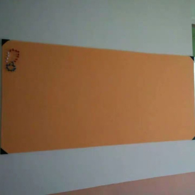 毛毡板墙贴展示板墙面幼儿园彩色自粘软木板照片墙主题墙公告栏板 姜黄色 90*120cm