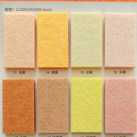 定制毛毡板彩色软木板照片墙背景墙幼儿园作品展示板公告栏留言板 橙黄色 90cm*120cm