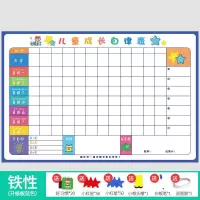 儿童成长自律表奖励墙贴家用小学生幼儿生活好习惯计划表自律神器 铁性升级版自律表(蓝色)