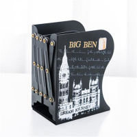 极简无印可伸缩书立架中号折叠书夹书靠书挡书立三栏大号学生 夜巴黎-大本钟