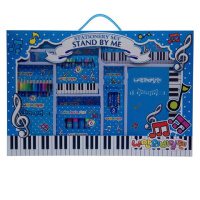 hello kitty创意小学生可爱卡通文具套装礼盒 幼儿园开学大礼包 8001音乐蓝