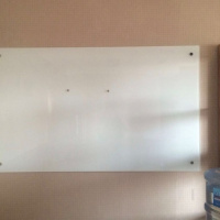 钢化磁性玻璃白板玻璃磁性写字板会议办公教学玻璃黑板定做尺寸 淡緑直角(外地含安装) 90*180