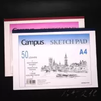 渡边campus素描本 a4/a3美术写生本速写本彩铅本图画本素描纸 A4胶装(封面随机)
