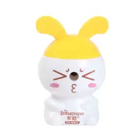 削笔器卷笔刀手摇转笔刀小学生用可爱自动铅笔刀卡通削笔器小 小兔[黄色]
