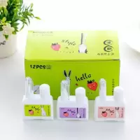 韩具卡通可爱修正液涂刷两用多功能涂改液15ml学生用改正无毒快干 BT-5258 6支