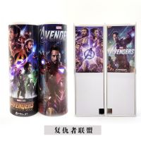 网红韩版圆形可爱初中生大容量流沙女生小学生男文具盒铅笔盒笔袋 升级款-复仇者联盟 13件套