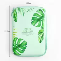 鹿的岛大号笔袋z粉色多功能大容量笔盒创意文具盒铅笔盒 龟背叶大号 单款笔袋