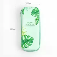 鹿的岛大号笔袋z粉色多功能大容量笔盒创意文具盒铅笔盒 龟背叶小号 单款笔袋