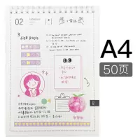 小清新素描本a4速写本超厚涂鸦绘画画本学生空白彩铅本子 桃汽女孩02(A4/50张)