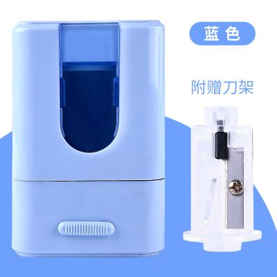 卷笔刀转笔机铅笔刨削笔器手摇钻笔儿童小学生卡通刨绞大号车 电动卷笔刀(蓝色)
