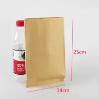 烧烤袋子烤羊肉串纸袋油炸小吃外卖打包牛皮纸袋加厚防油纸袋定做 加厚牛皮纸14*25*3300个