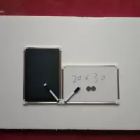 磁性小黑板双面教学家用挂式绿板白板儿童粉笔涂鸦画板办公留言板 20*30黑白双面(送笔)