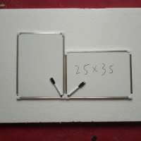 磁性小黑板双面教学家用挂式绿板白板儿童粉笔涂鸦画板办公留言板 25*35双面白板(送笔)